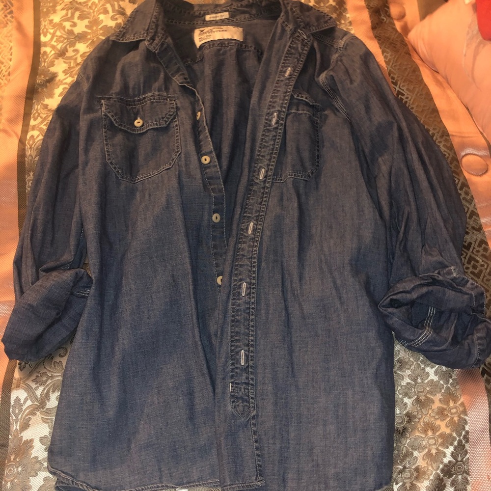 Denim flannel